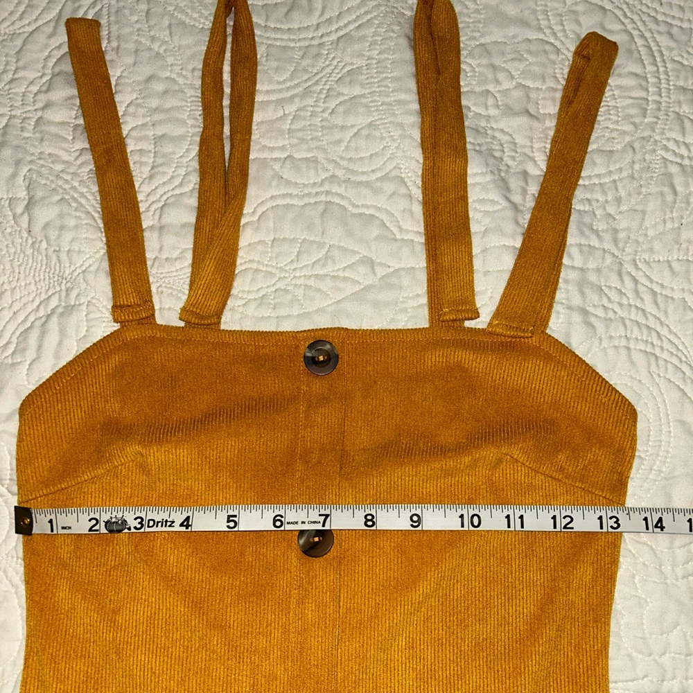 Gold Corduroy Dress - Picture 5 of 10